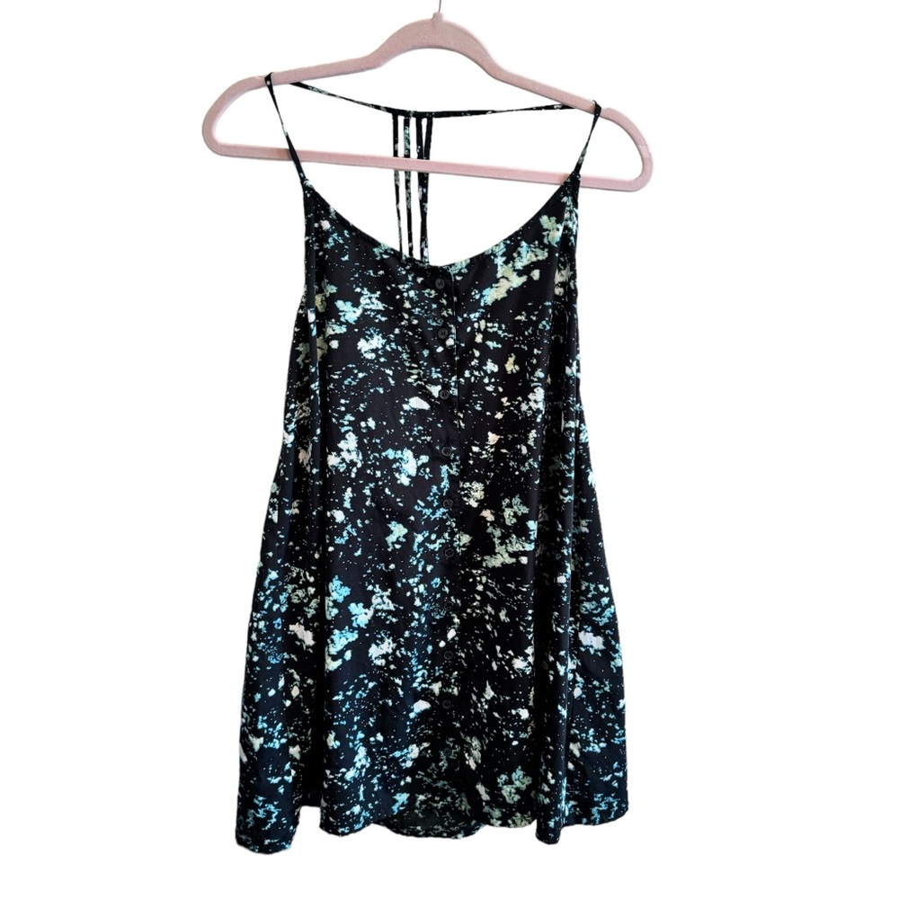 Hurley Black Button Down Mini Dress Size Medium